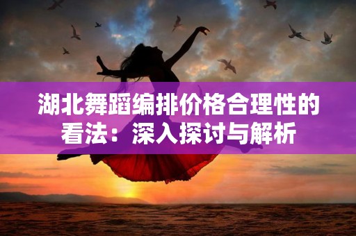 湖北舞蹈编排价格合理性的看法：深入探讨与解析
