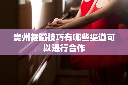 贵州舞蹈技巧有哪些渠道可以进行合作
