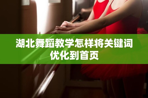 湖北舞蹈教学怎样将关键词优化到首页