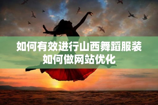 如何有效进行山西舞蹈服装如何做网站优化