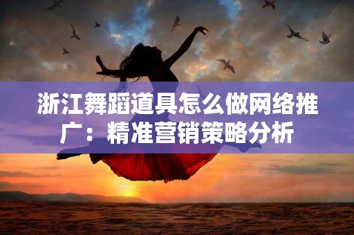 浙江舞蹈道具怎么做网络推广：精准营销策略分析